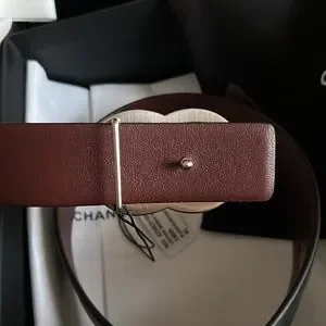 NEW Chanel Classic CC Belt Reversible Black/Burgundy 85/34 71410 auth CHANEL burgundy & black leather 2020 REVERSIBLE  main image 4